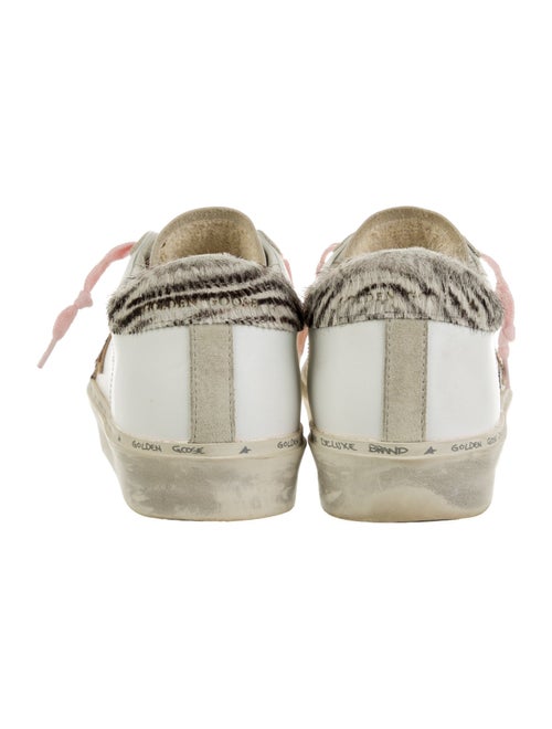 Golden Goose Leather Animal Print Sneakers