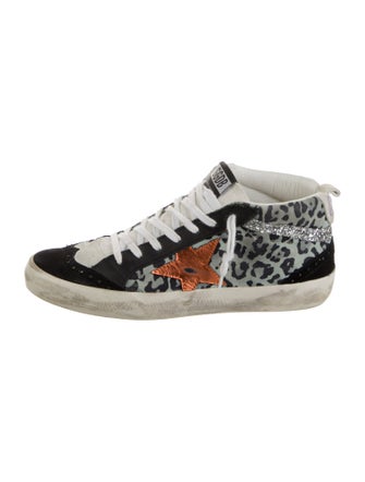 Golden Goose Suede Animal Print Sneakers