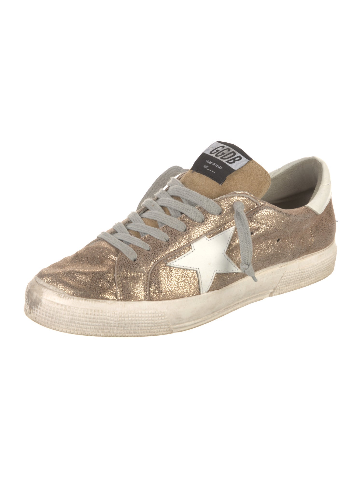 Golden Goose Leather Distressed Accents Sneakers