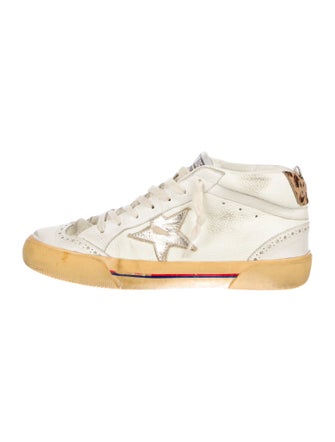 Golden Goose Leather Colorblock Pattern Sneakers