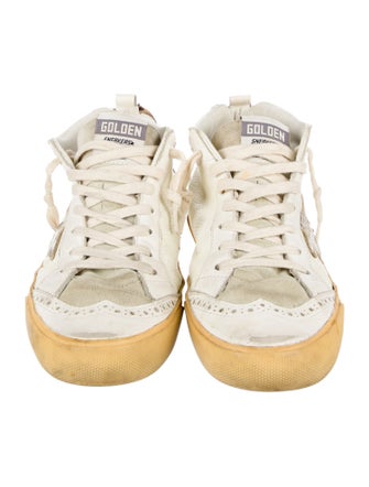 Golden Goose Leather Colorblock Pattern Sneakers