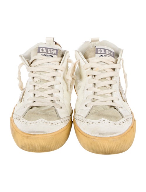 Golden Goose Leather Colorblock Pattern Sneakers