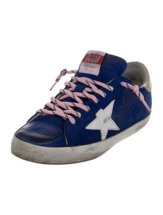 Golden Goose Leather Distressed Accents Sneakers