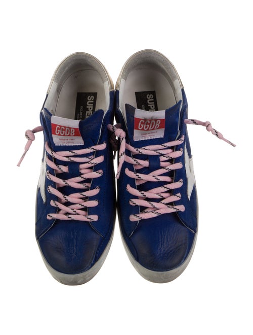 Golden Goose Leather Distressed Accents Sneakers