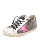 Golden Goose Leather Graphic Print Sneakers