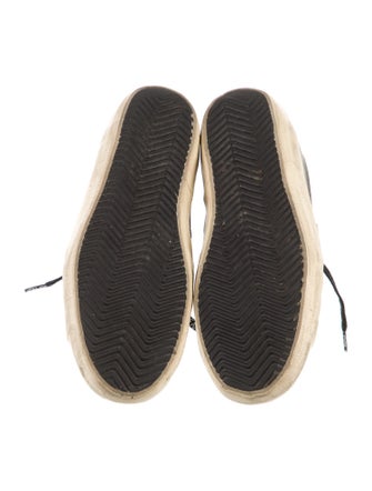 Golden Goose Leather Graphic Print Sneakers