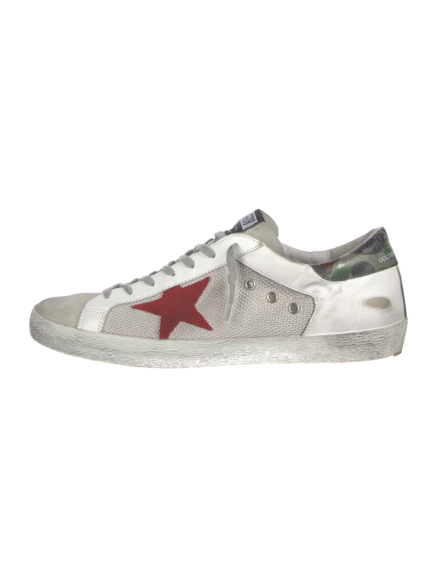 Golden Goose Printed Distressed Accents Sneakers