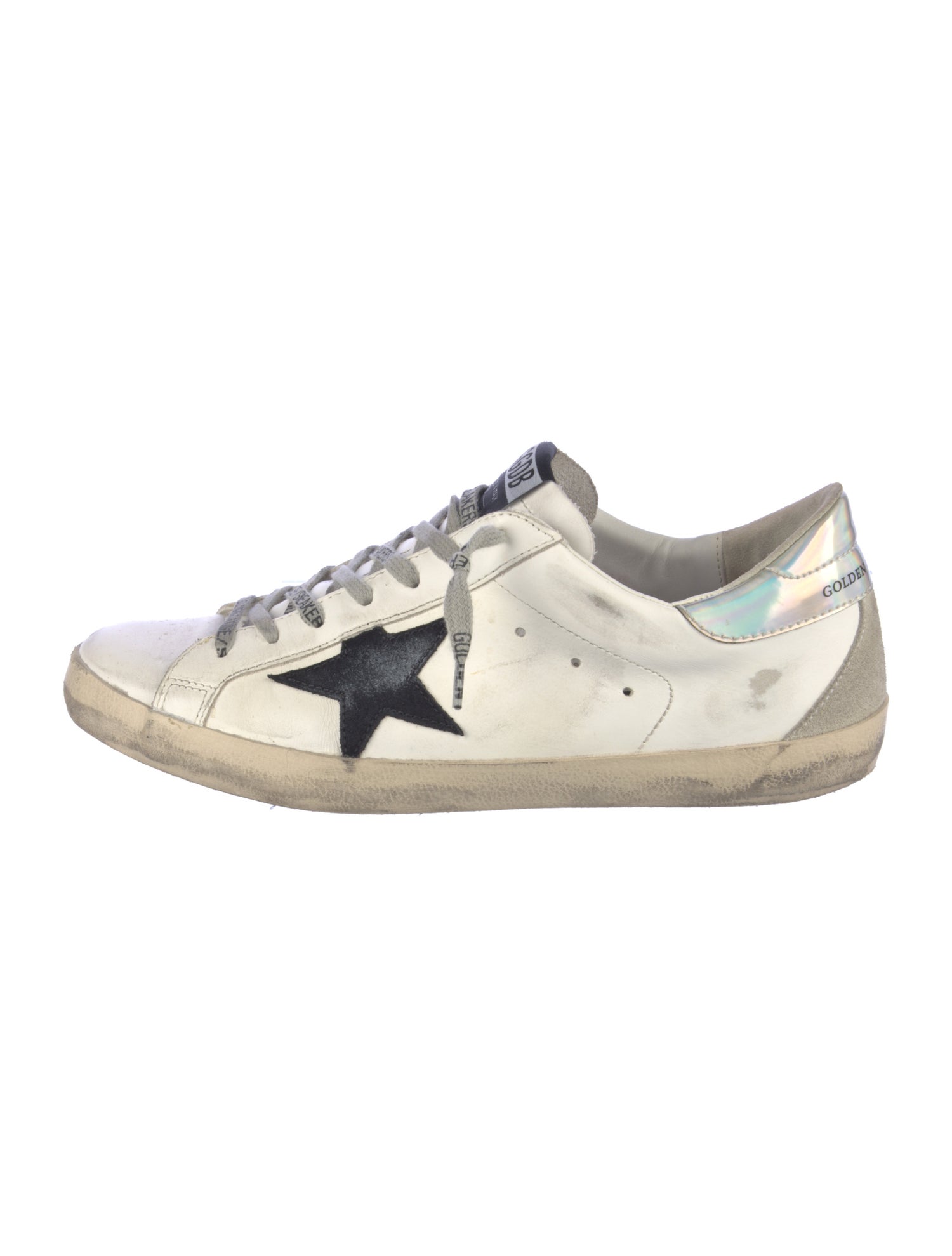 Golden Goose Leather Printed Sneakers