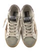 Golden Goose Leather Printed Sneakers
