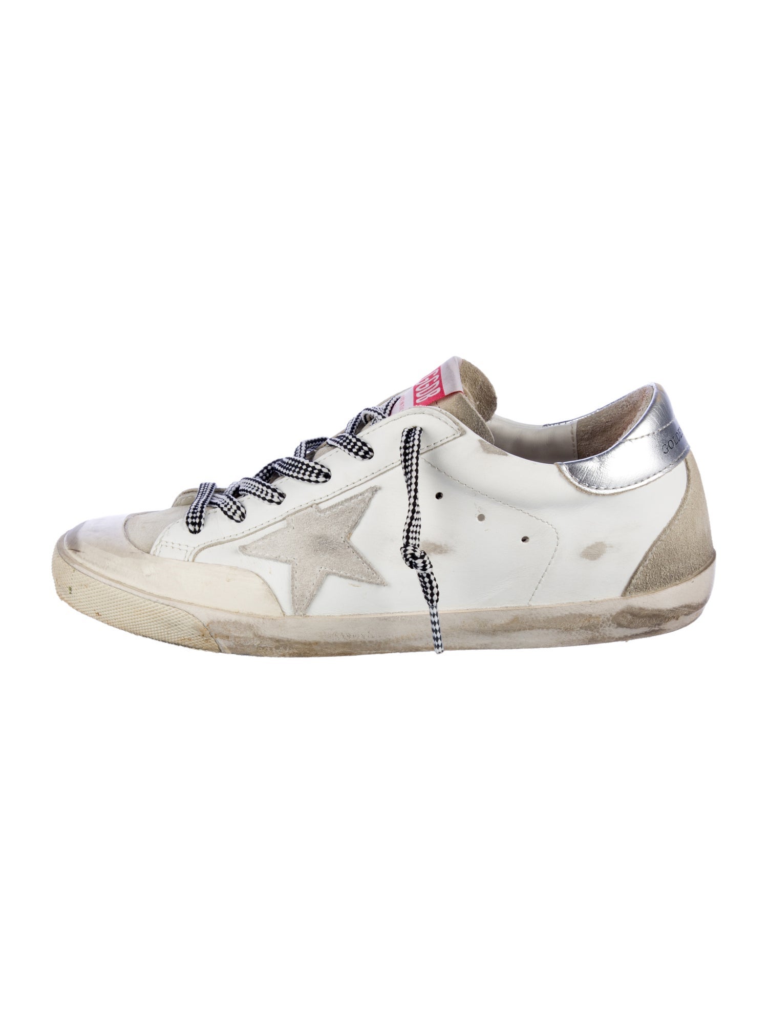 Golden Goose Leather Printed Sneakers