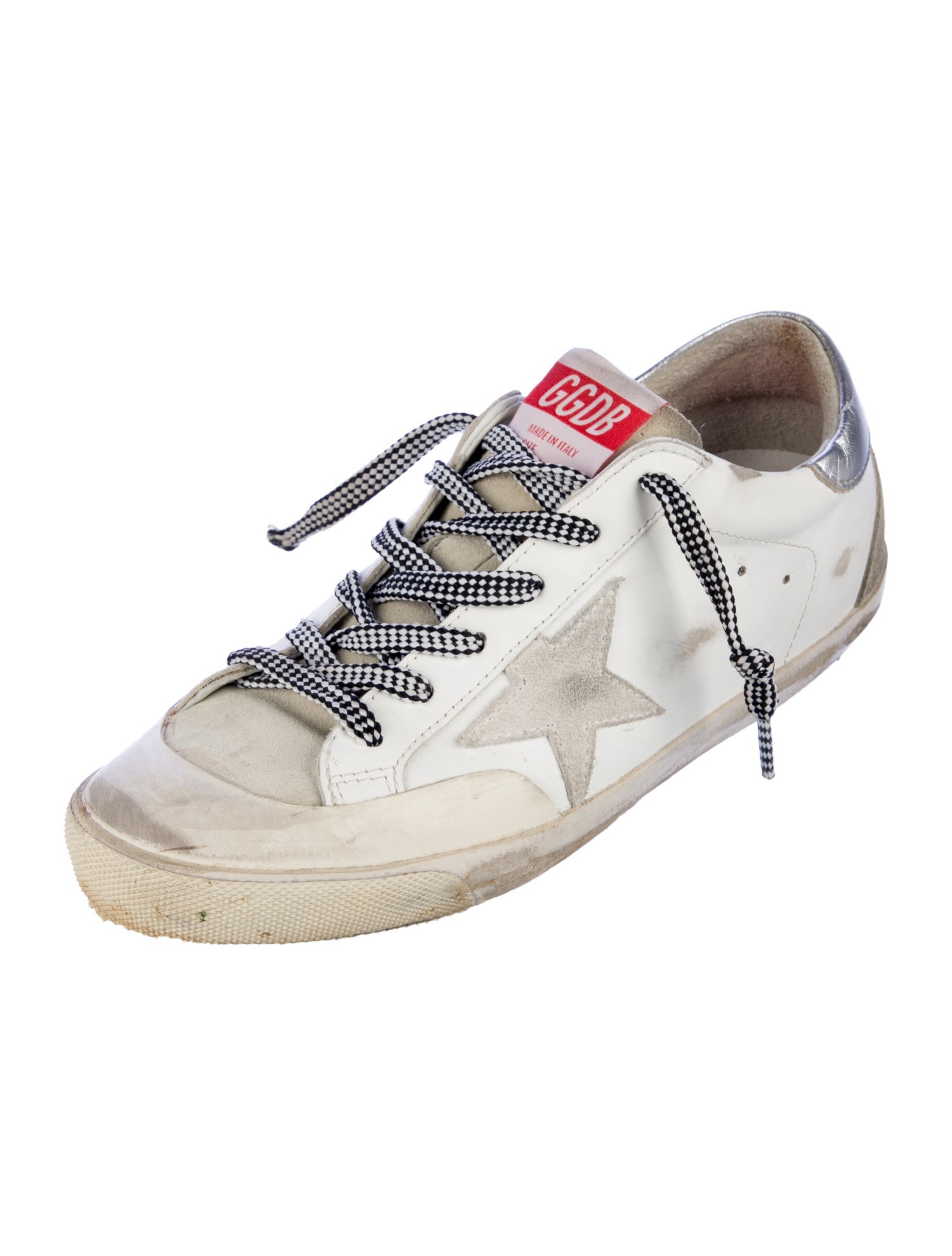 Golden Goose Leather Printed Sneakers
