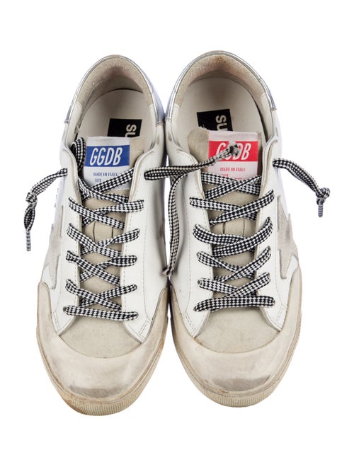 Golden Goose Leather Printed Sneakers