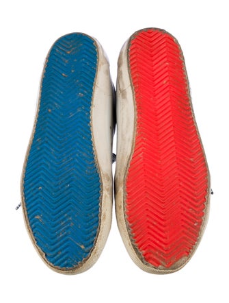 Golden Goose Leather Printed Sneakers