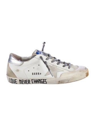 Golden Goose Leather Printed Sneakers