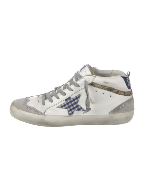 Golden Goose Leather Animal Print Sneakers