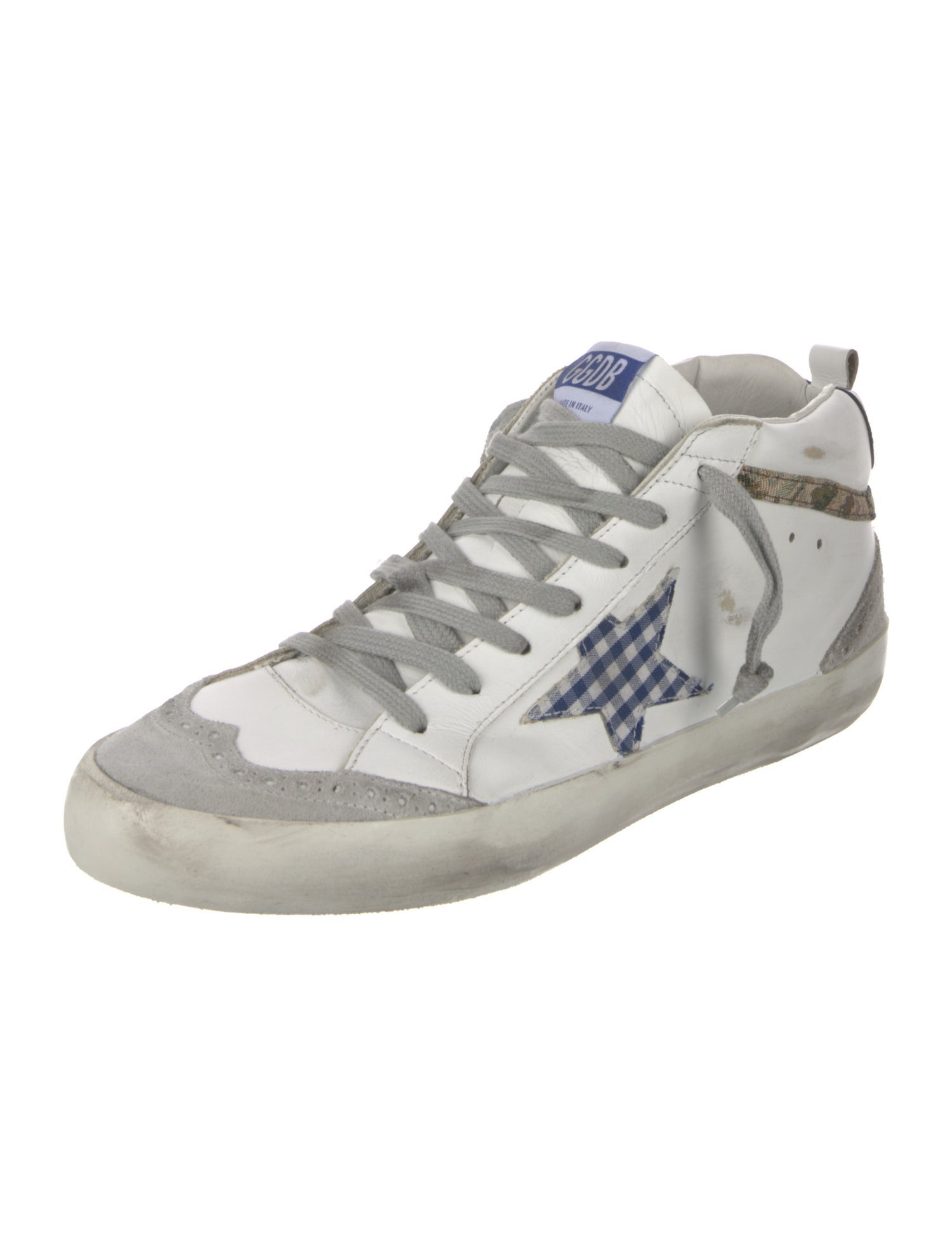 Golden Goose Leather Animal Print Sneakers