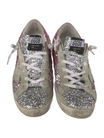 Golden Goose Glitter Printed Sneakers