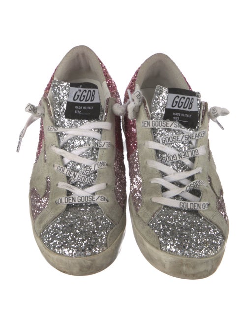 Golden Goose Glitter Printed Sneakers