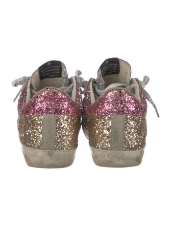 Golden Goose Glitter Printed Sneakers