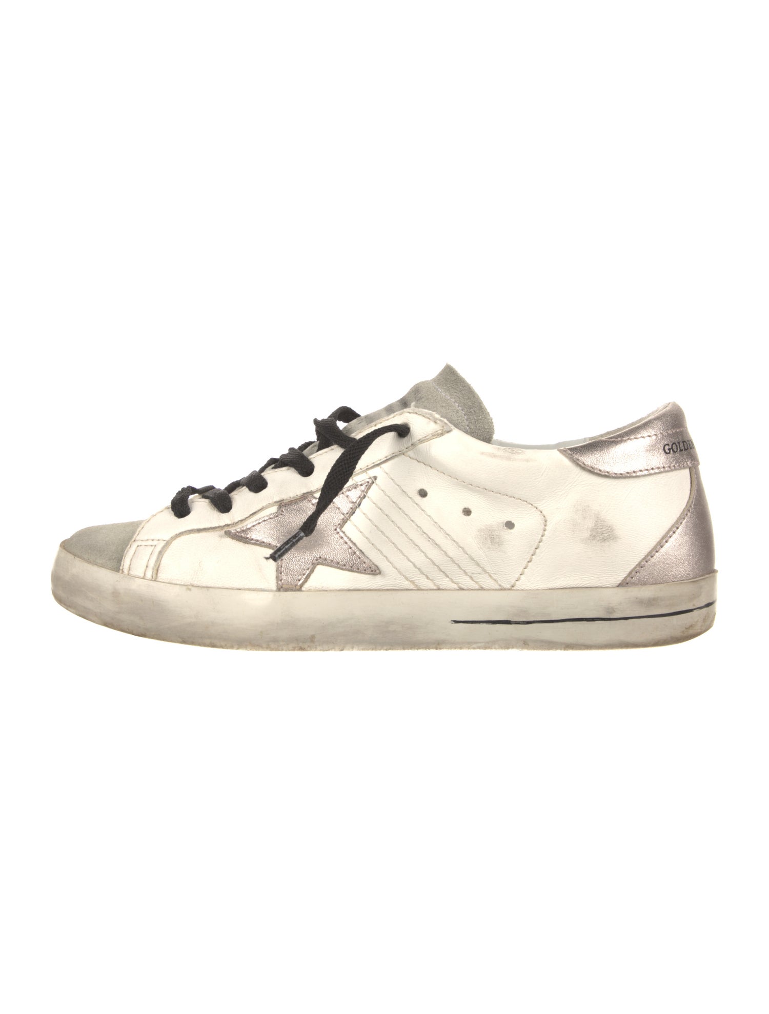 Golden Goose Leather Distressed Accents Sneakers