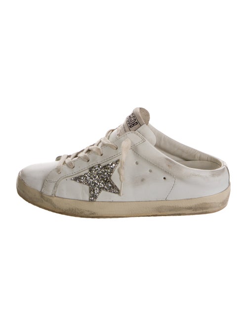 Golden Goose Leather Printed Sneakers