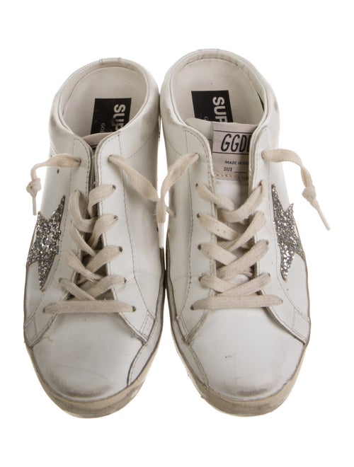 Golden Goose Leather Printed Sneakers