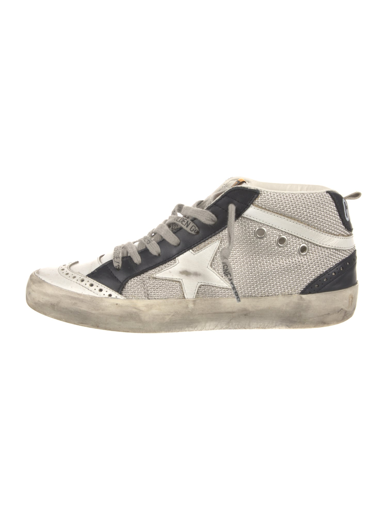 Golden Goose Leather Printed Sneakers
