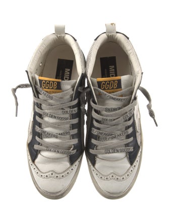 Golden Goose Leather Printed Sneakers