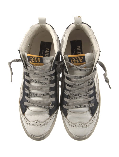 Golden Goose Leather Printed Sneakers