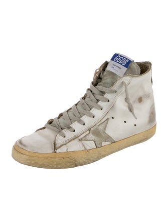 Golden Goose Leather Distressed Accents Sneakers