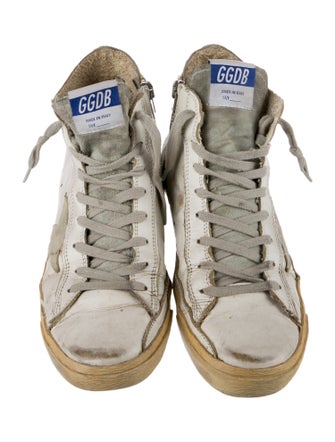 Golden Goose Leather Distressed Accents Sneakers