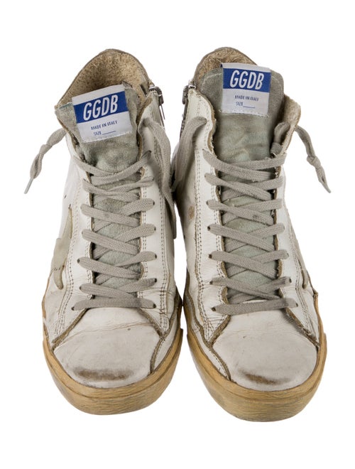Golden Goose Leather Distressed Accents Sneakers