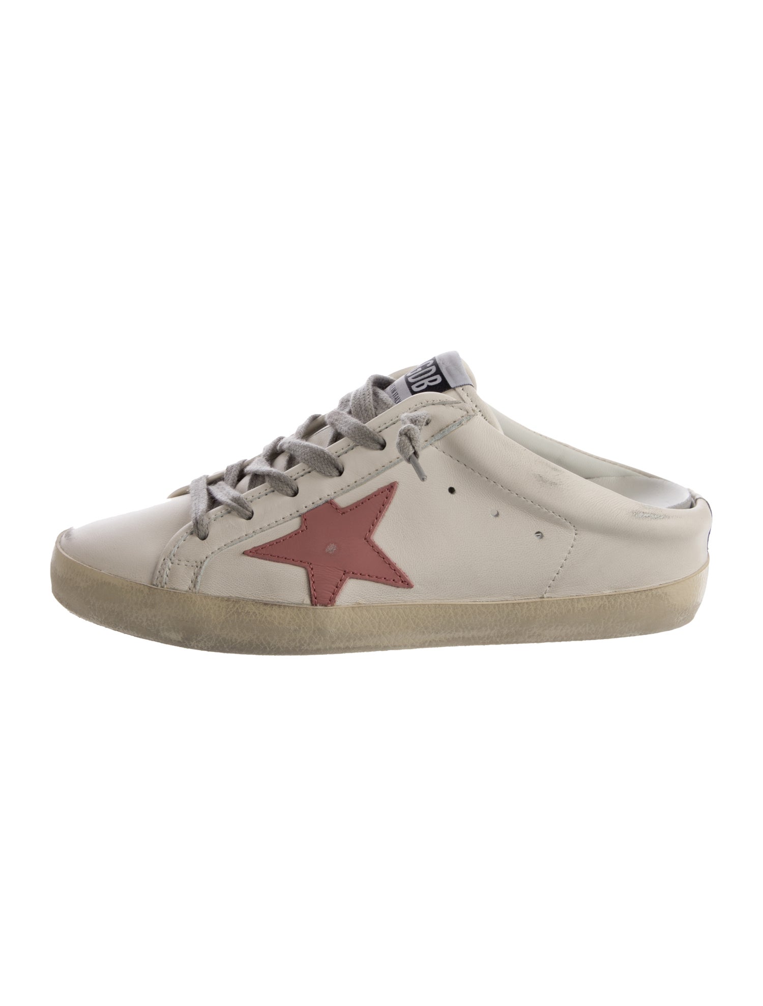 Golden Goose Leather Glitter Accents Sneakers