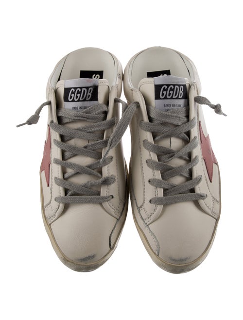 Golden Goose Leather Glitter Accents Sneakers