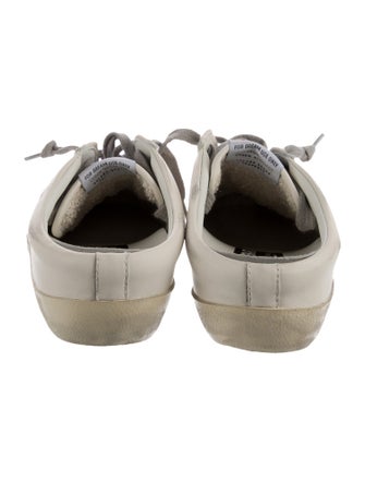 Golden Goose Leather Glitter Accents Sneakers