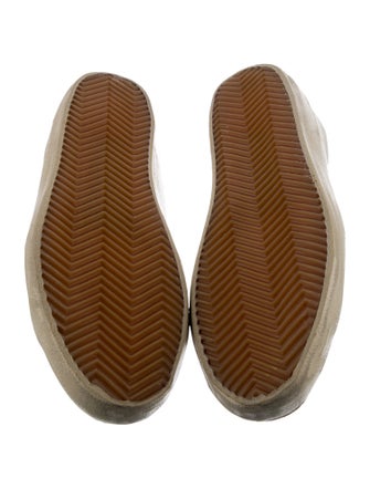 Golden Goose Leather Glitter Accents Sneakers