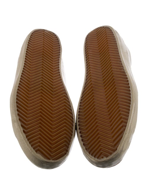 Golden Goose Leather Glitter Accents Sneakers