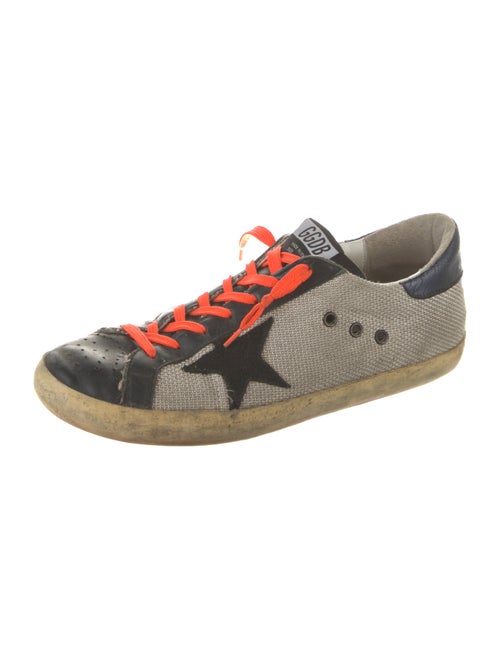 Golden Goose Leather Printed Sneakers