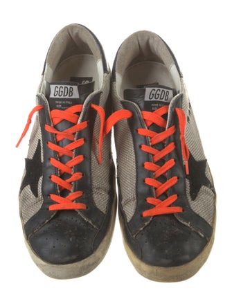 Golden Goose Leather Printed Sneakers