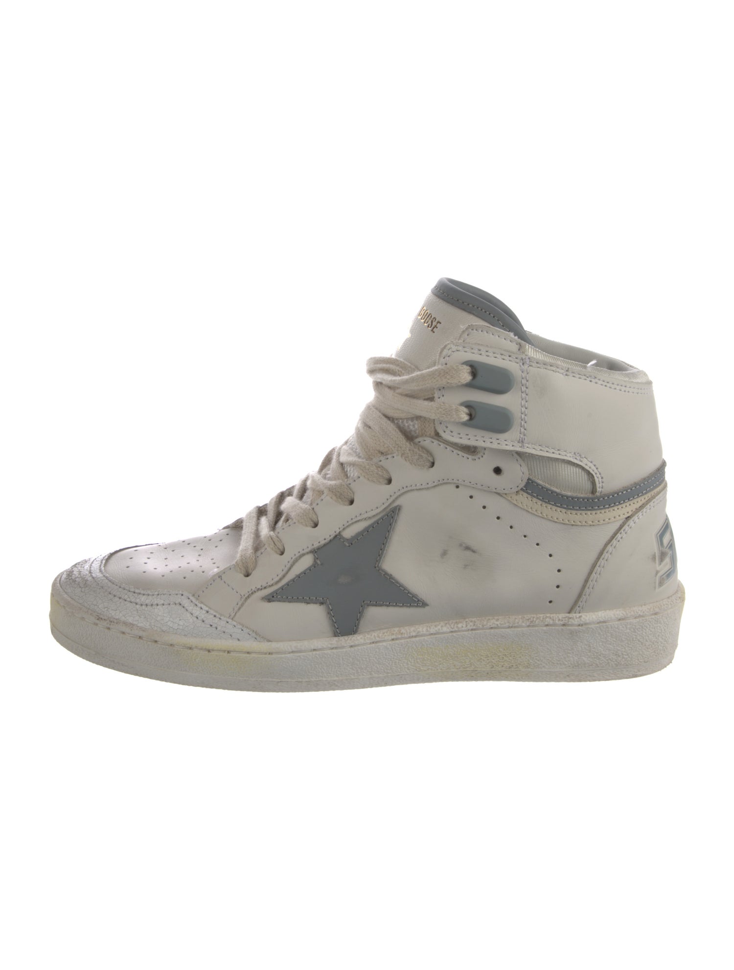 Golden Goose Leather Printed Wedge Sneakers