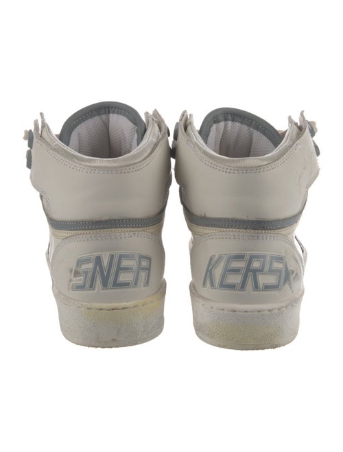 Golden Goose Leather Printed Wedge Sneakers