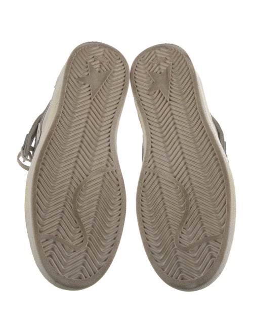 Golden Goose Leather Printed Wedge Sneakers