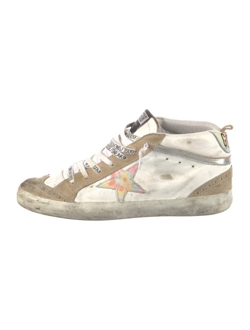 Golden Goose Suede Colorblock Pattern Sneakers