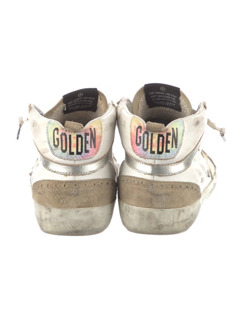 Golden Goose Suede Colorblock Pattern Sneakers