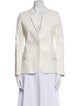 Golden Goose Leather Striped Blazer