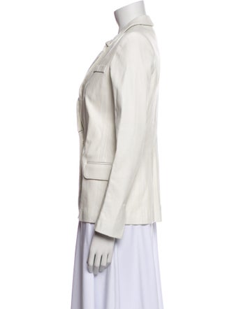 Golden Goose Leather Striped Blazer