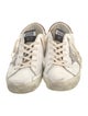 Golden Goose Leather Glitter Accents Sneakers