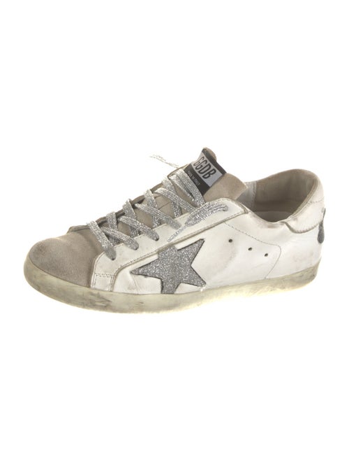 Golden Goose Leather Graphic Print Sneakers