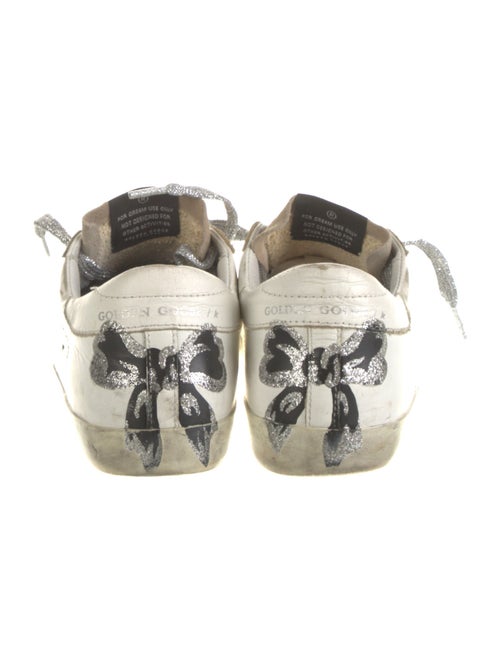 Golden Goose Leather Graphic Print Sneakers