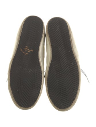 Golden Goose Leather Graphic Print Sneakers